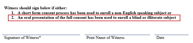 Signature section of form